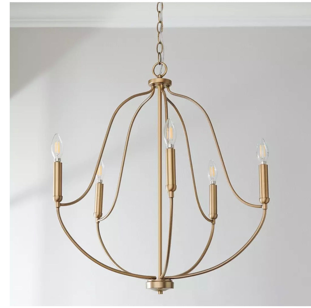Brass chandelier