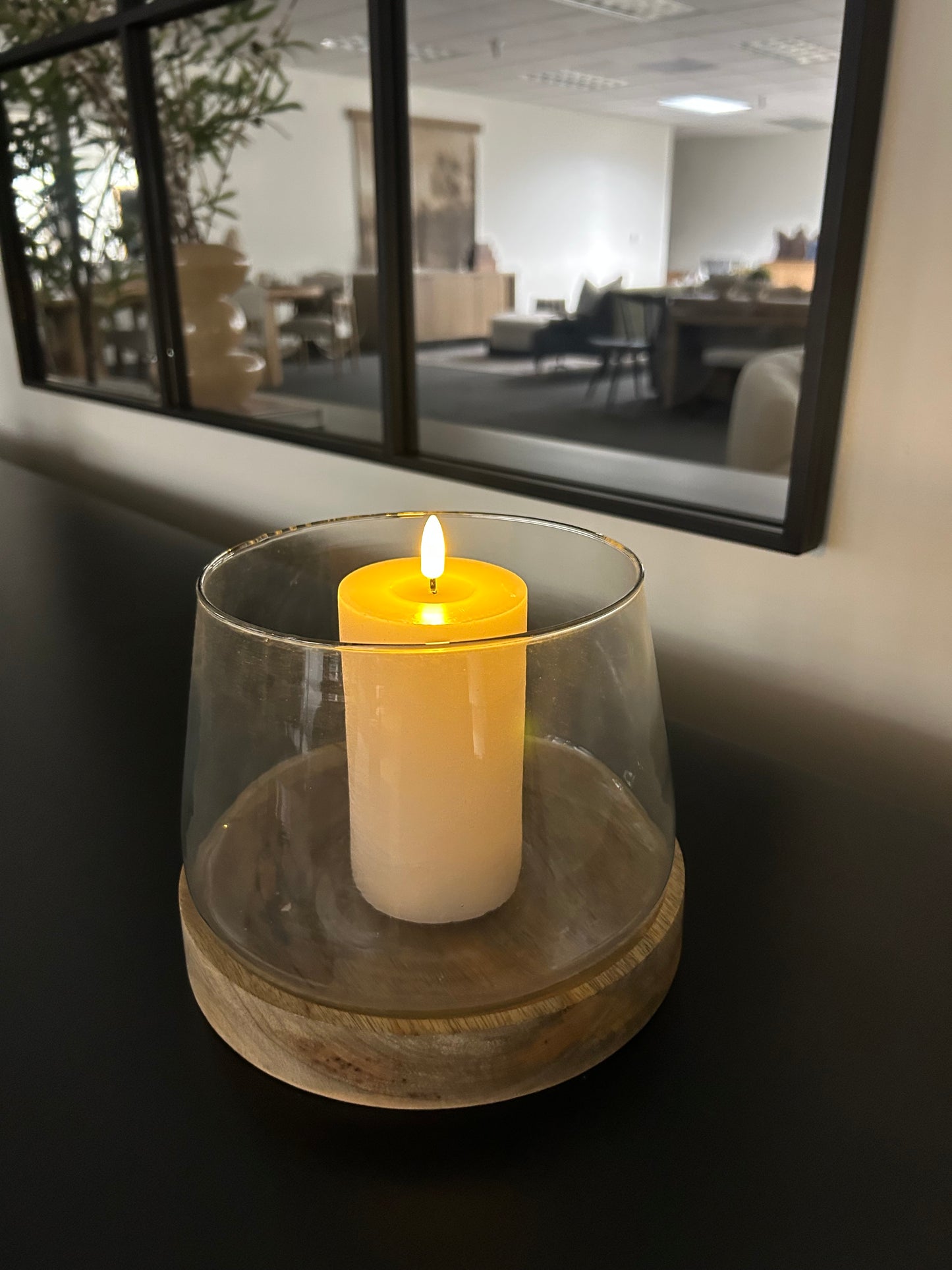 Small Pink Flameless Pillar