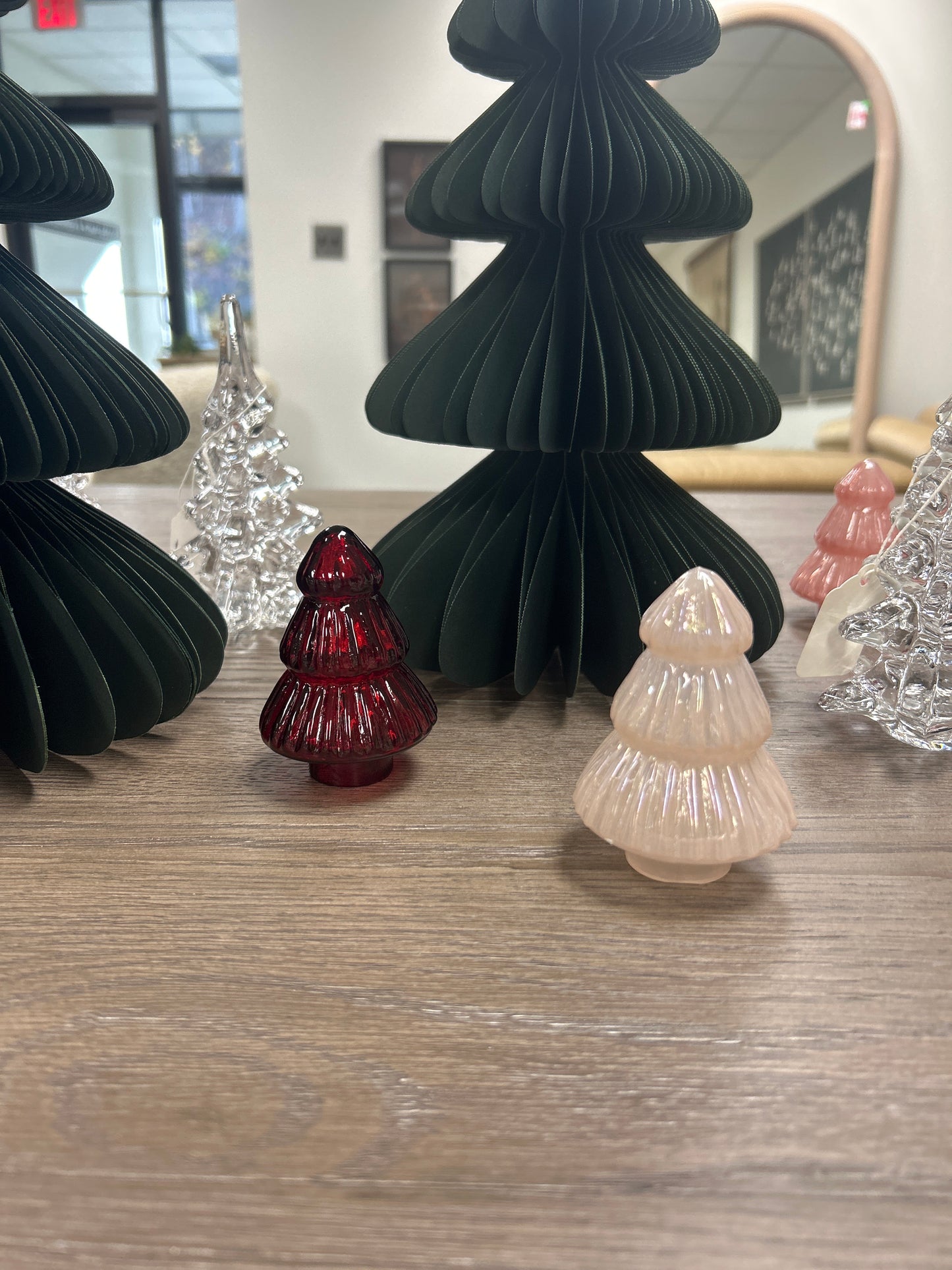 Embossed Mercury Glass Tree, 3 Colors