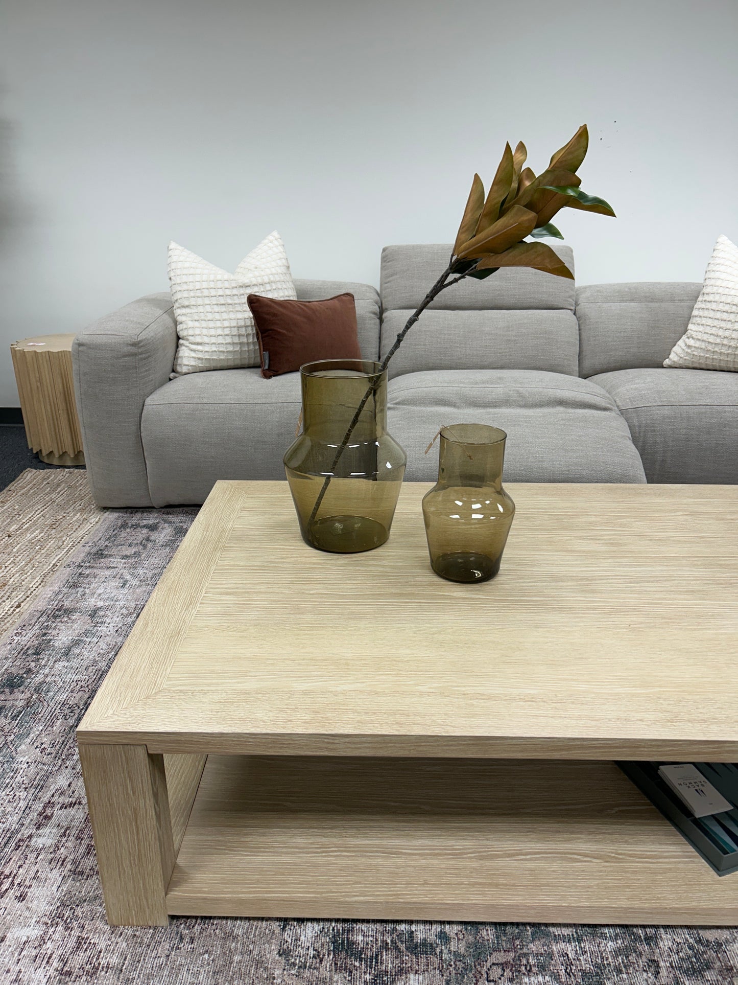 Brown Mouthblown Vase- Large