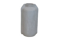 Paper Mache Geo Vase - Natural White