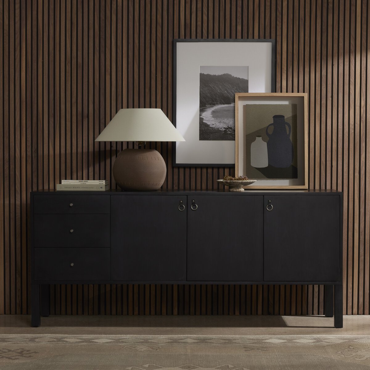 DOR SIDEBOARD-BLACK WASH POPLAR