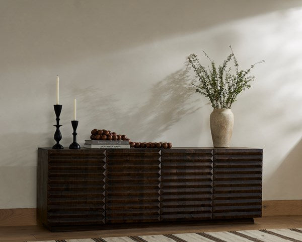 TUSSAC MEDIA CONSOLE-MATTE BROWN NEEM