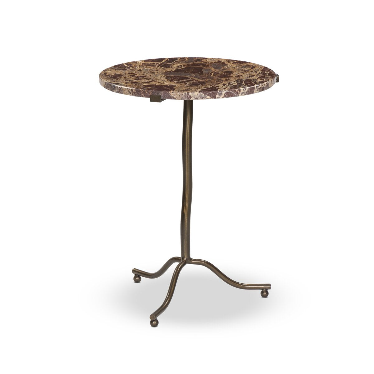 HIE END TABLE-GARNET MARBLE