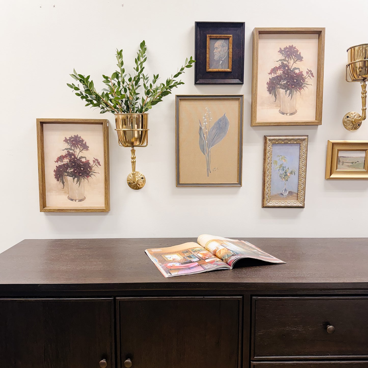 Flowers in a Glass Vase
