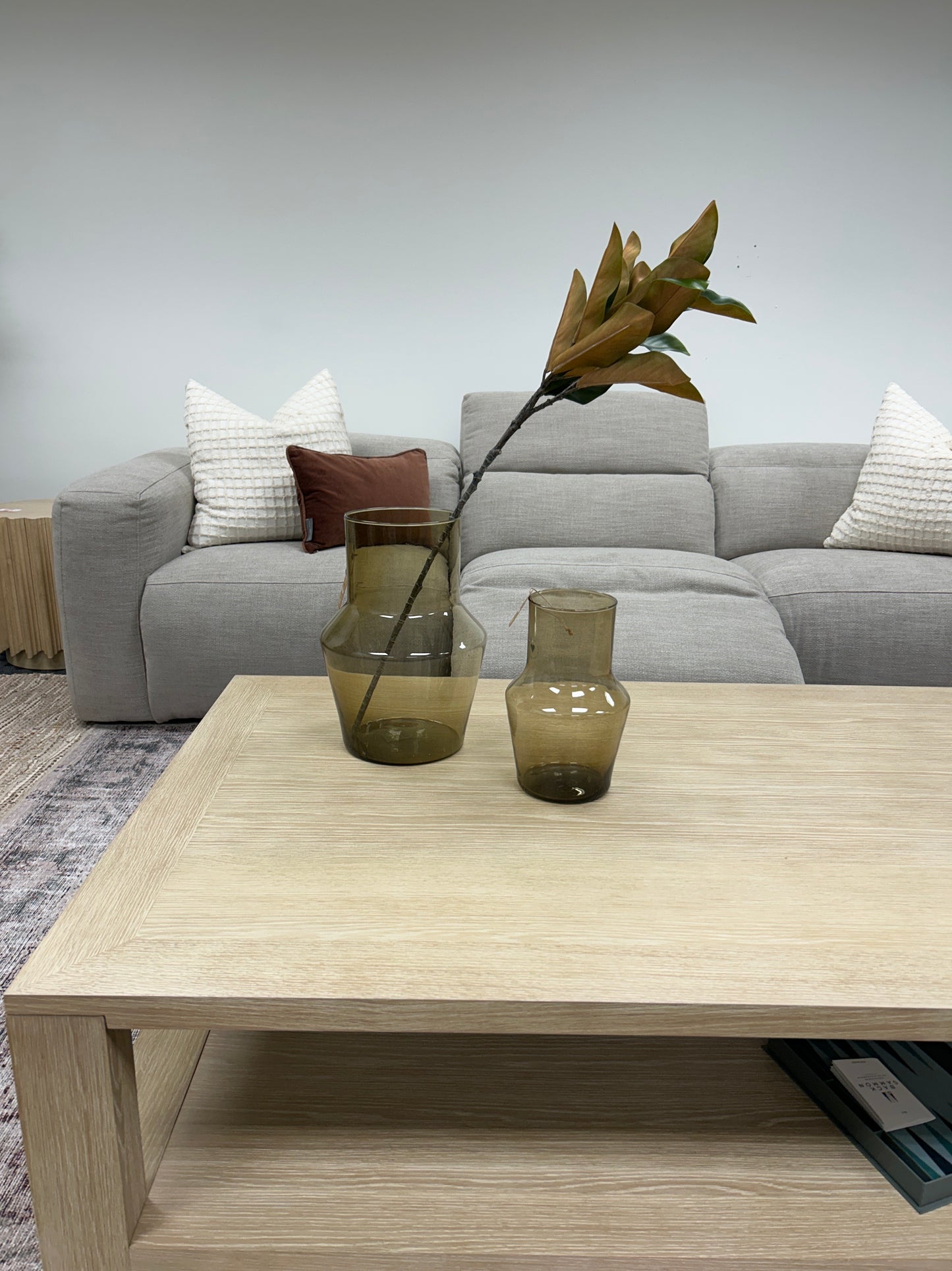 Brown Mouthblown Vase- Medium