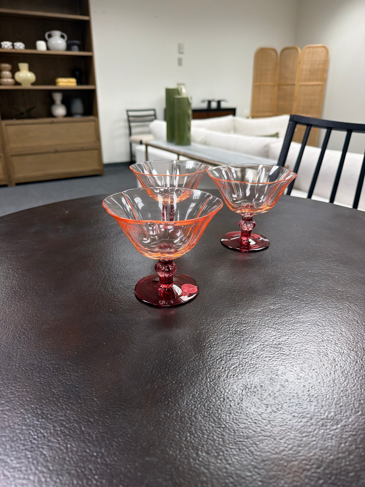 6 oz. Two-Tone Stemmed Wine Glass, Red & Blush Color