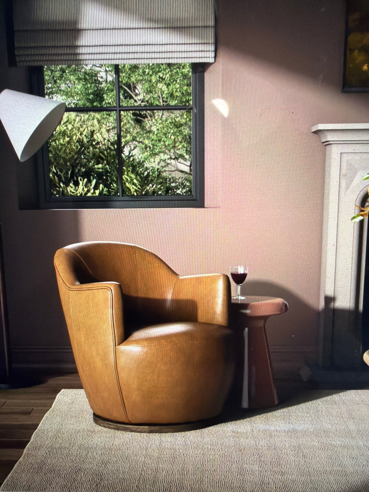 Aubrey swivel chair - leather