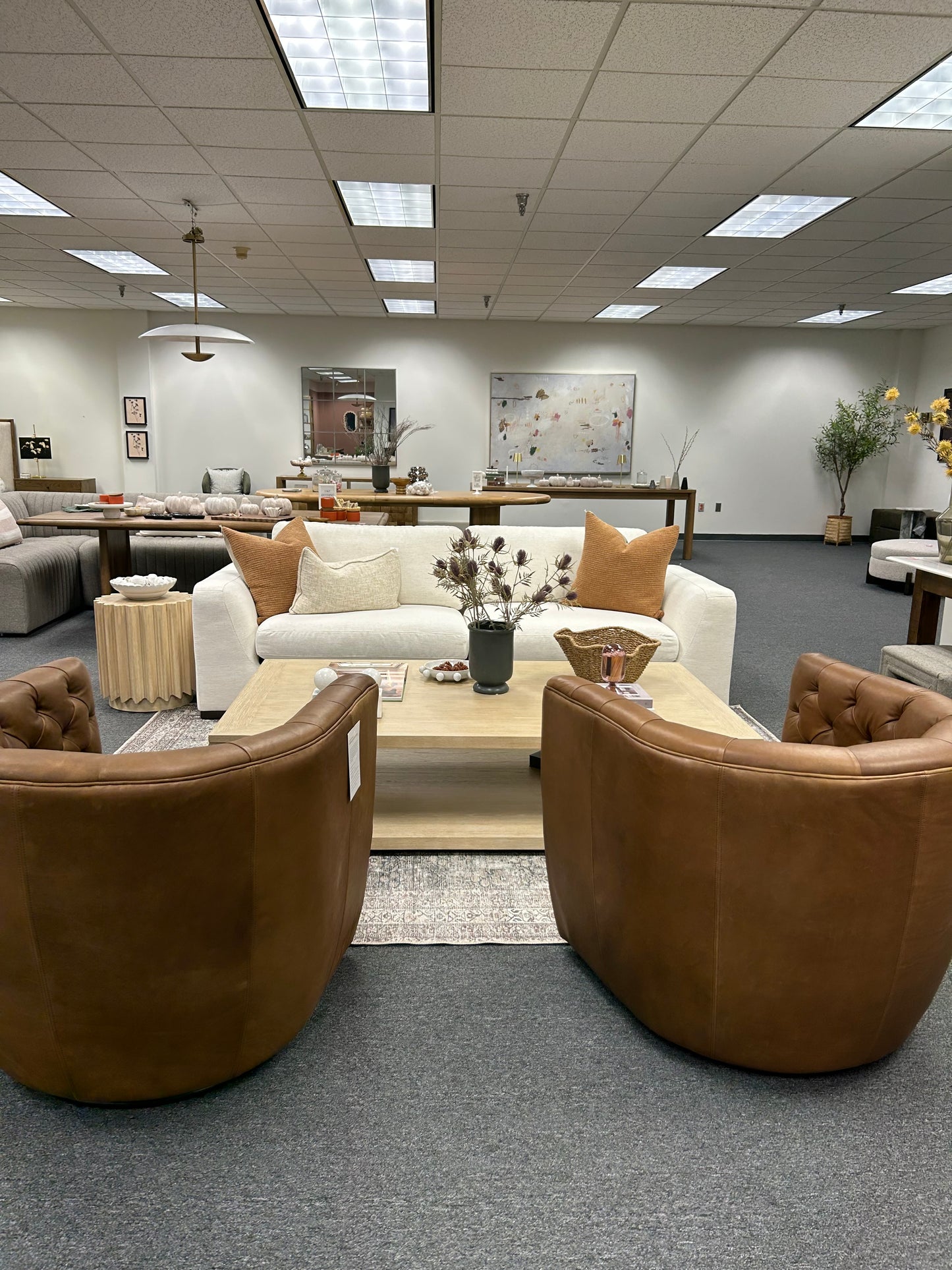 Haley Leather swivel chair