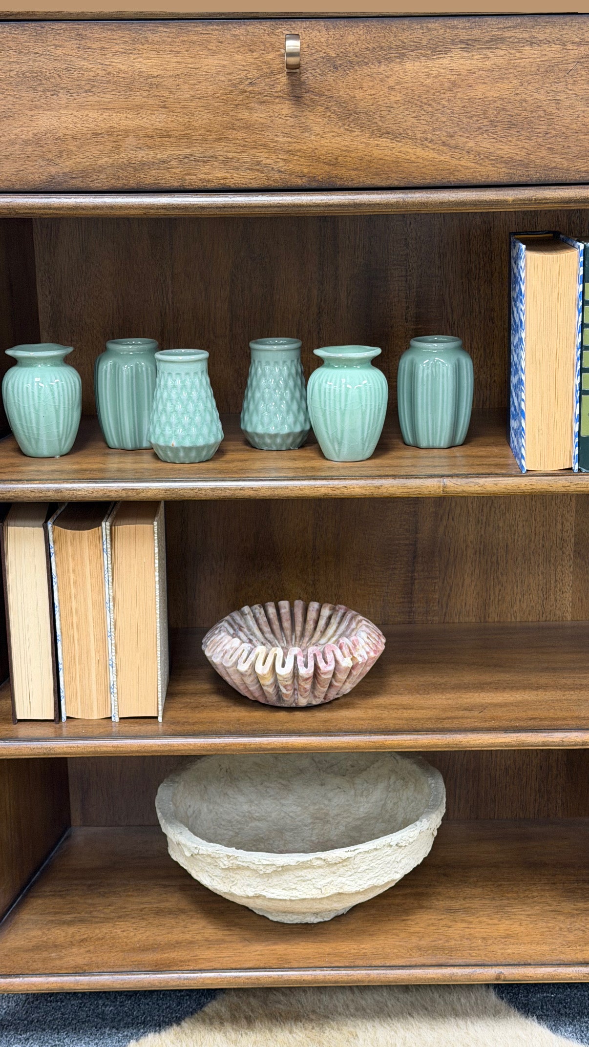 Jade Stoneware Vases, Set of 3