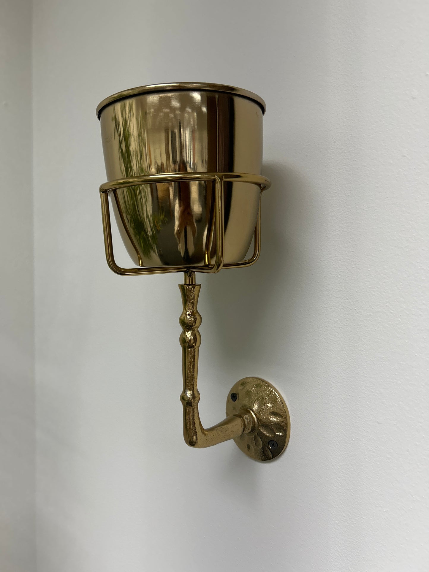 Wall planter, Gold Finish, Set of 2