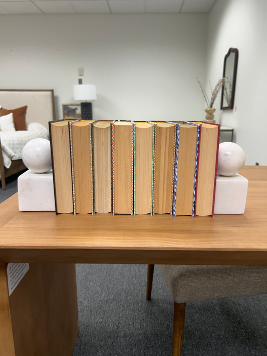 Marble Geometric Bookends, Set of 2