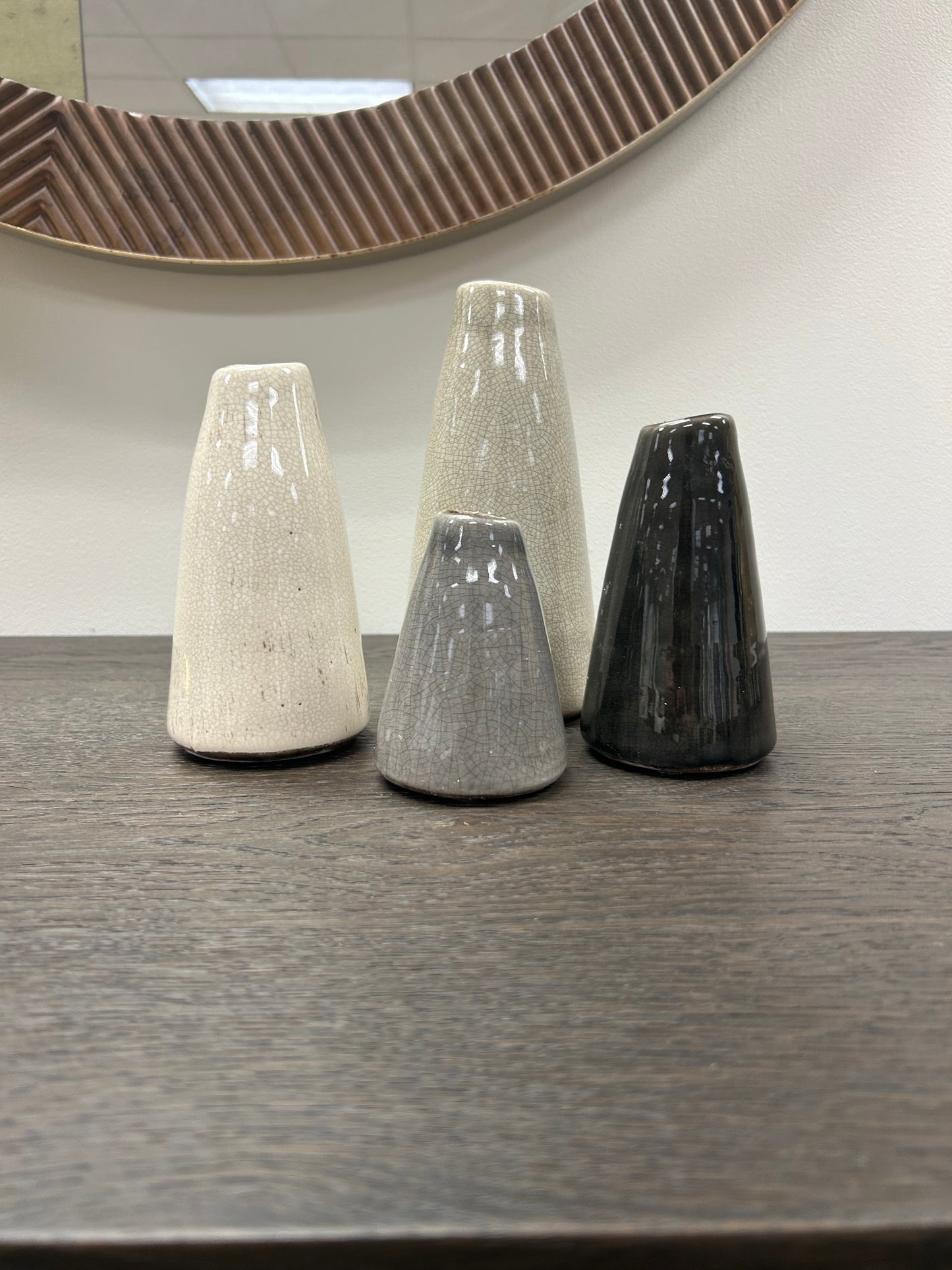 Decorative Conical Stoneware Vases