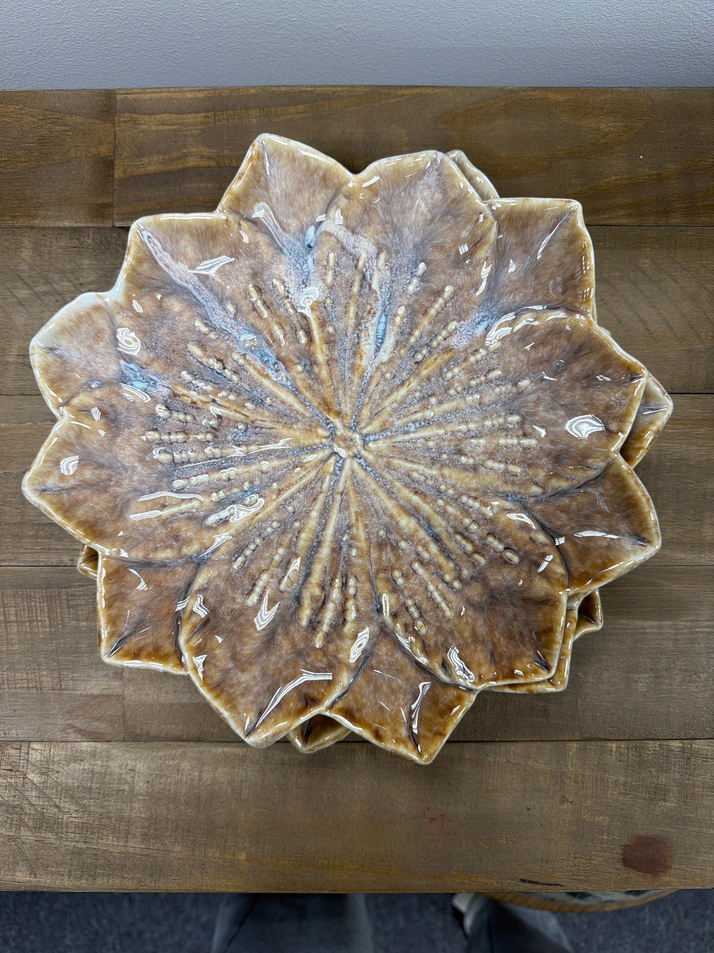 Stoneware Flower Shaped Plate