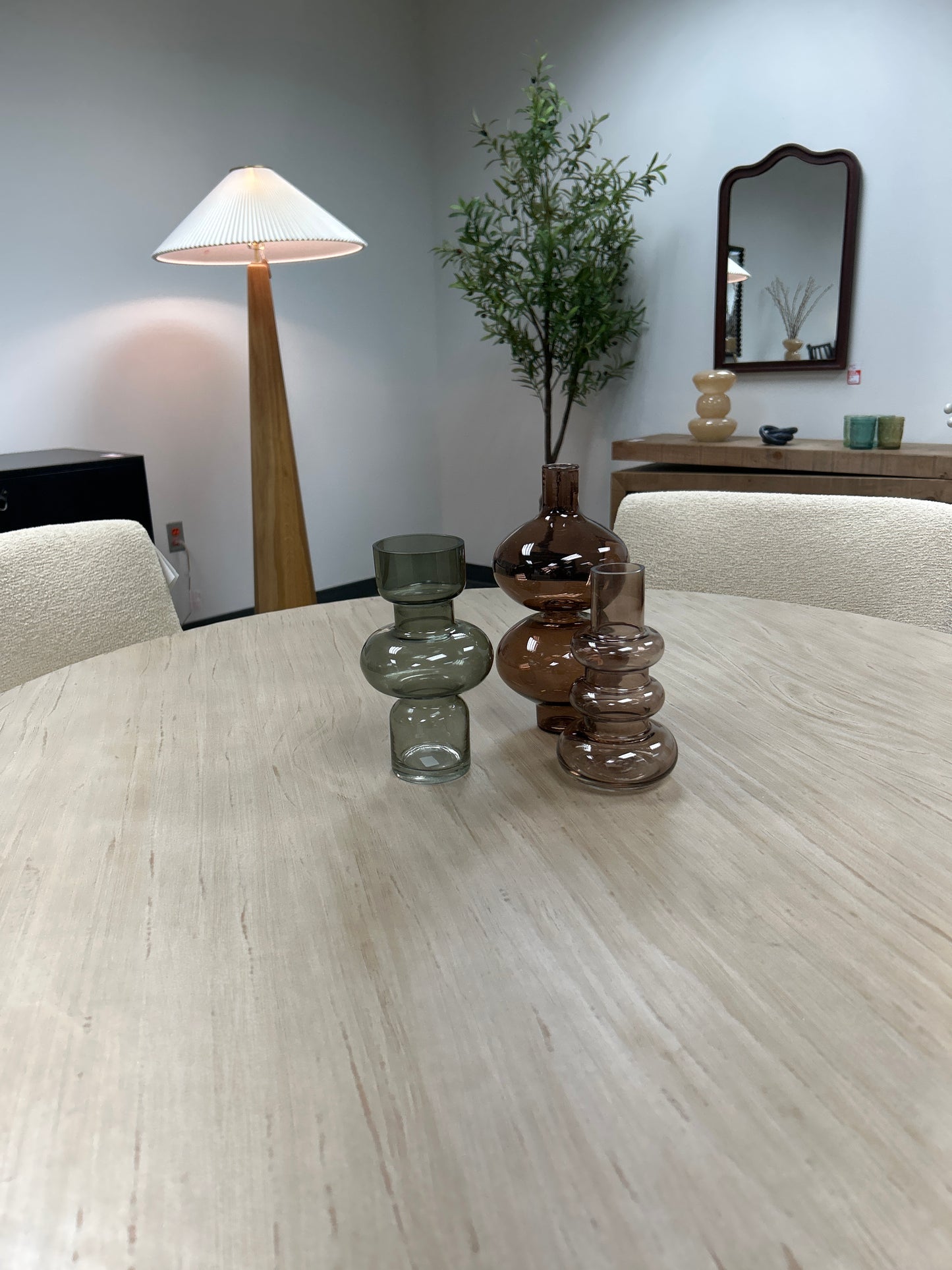 Glass Bubble Vase- Green