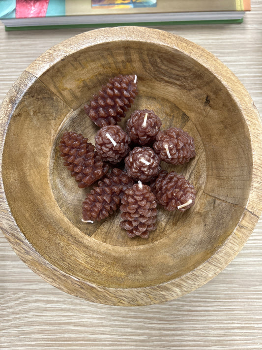 Unscented Pinecone Shaped Tealights, 2 Styles