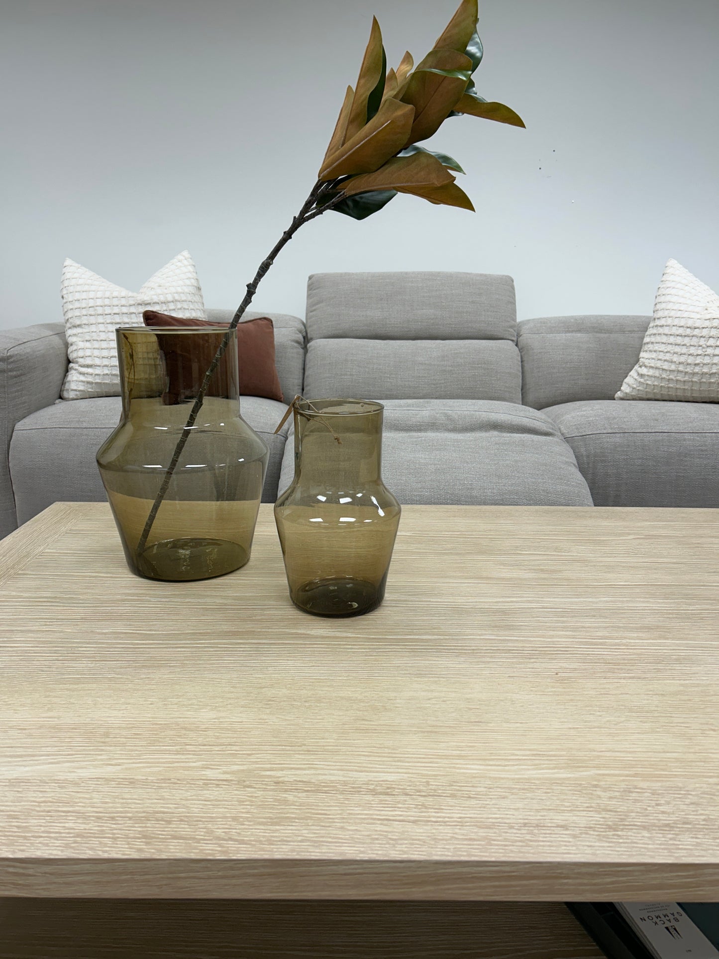 Brown Mouthblown Vase- Medium
