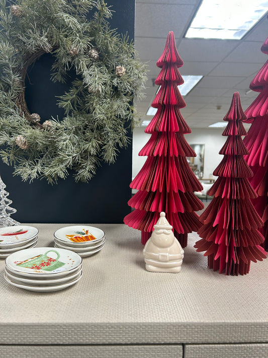 Handmade Recycled Paper Folding Honeycomb Tree, Pink & Red- Small