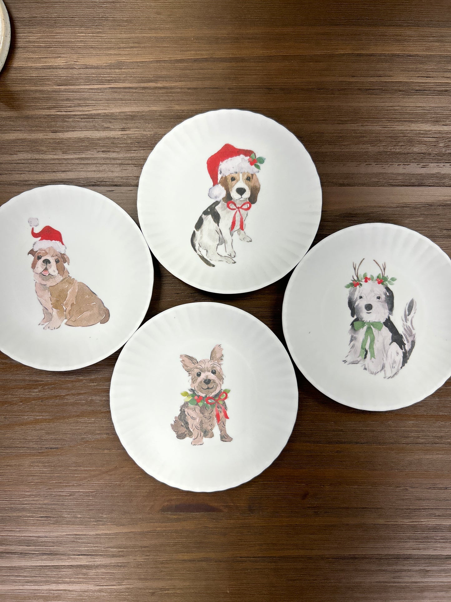 Santa Paws Coaster Melamine- 4.5"