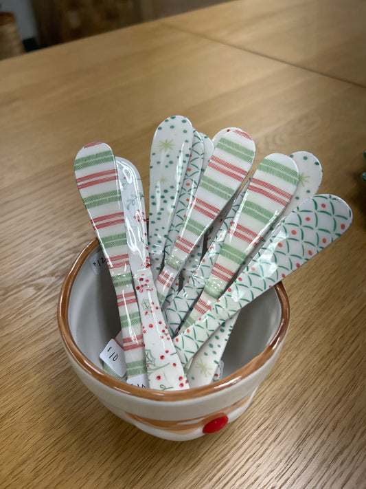 Enameled Stainless Steel Canape Knife, 4 Styles ©