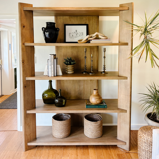 Edmund Smoked Pine Bookcase