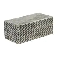 Pinstripe Decorative Box Medium in Black & White