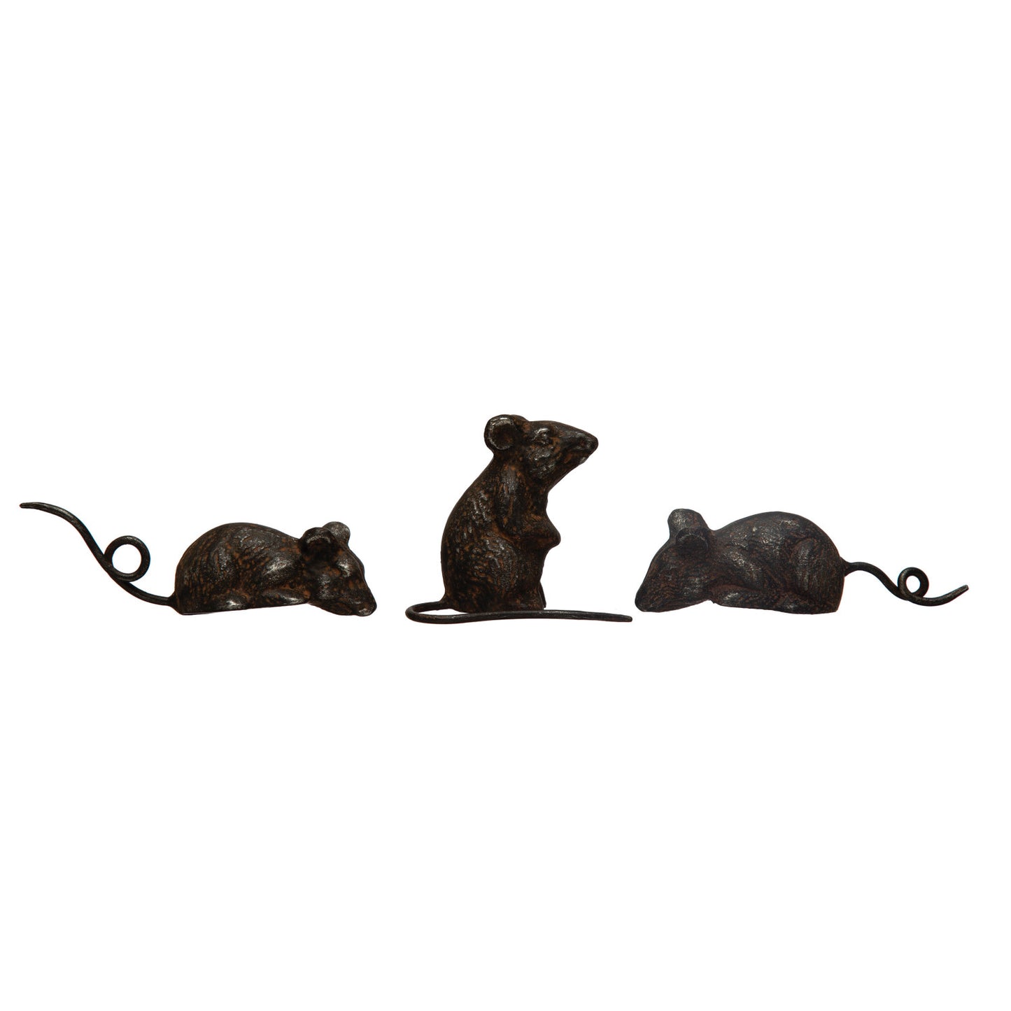 Metal Mouse, Distressed Rust Finish, 3 Styles