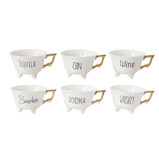 Stoneware Footed Tea Cups- sold individually