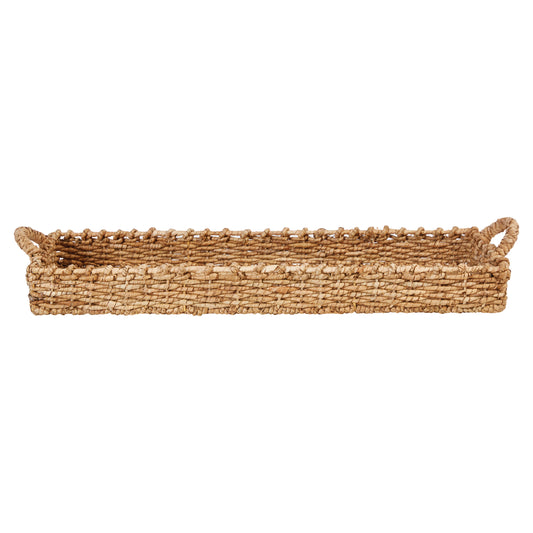 Decorative Hand-Woven Seagrass Tray with Handles