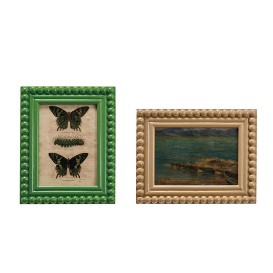 Picture Frame w/ Vintage Reproduction Image, 2 Colors (5" x 7" Photos)