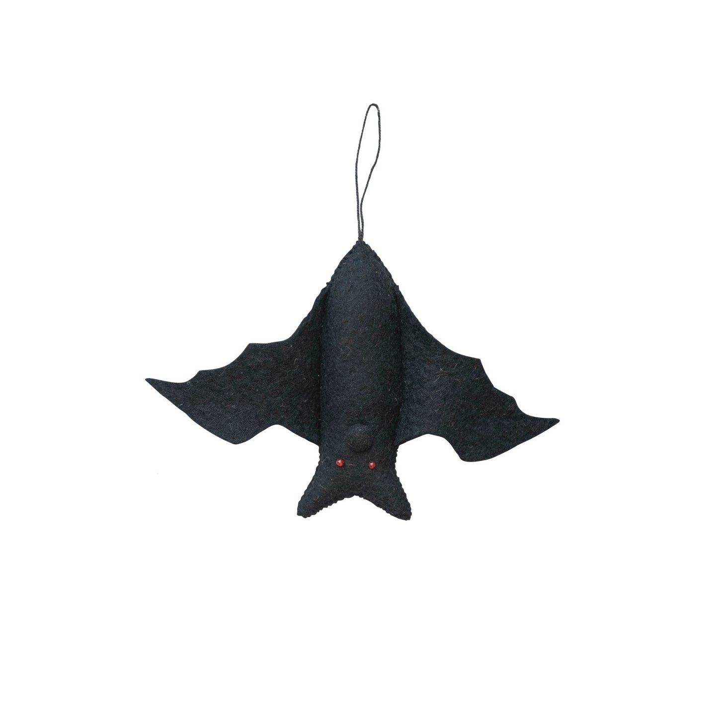 Wool Felt Bat Ornament, Black