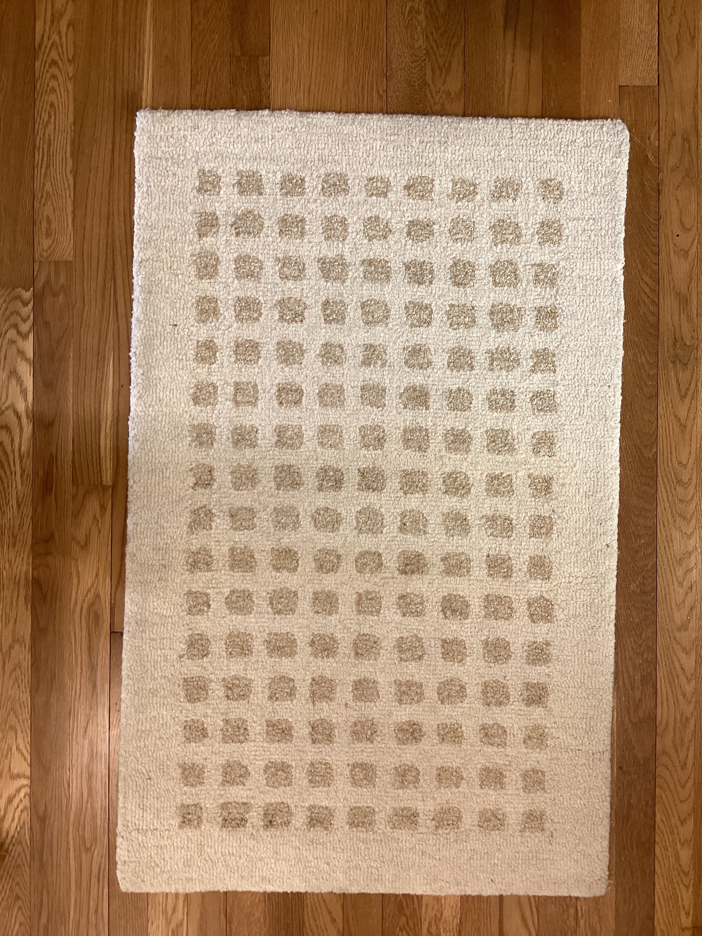 Ivory check rug