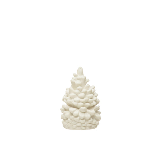 Stoneware Bisque Pinecone, White