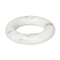 Sm. White Marble Round Disc 5.5”Dia - White