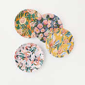 Floral "Paper" Plate- Set of 4, Melamine, 9"