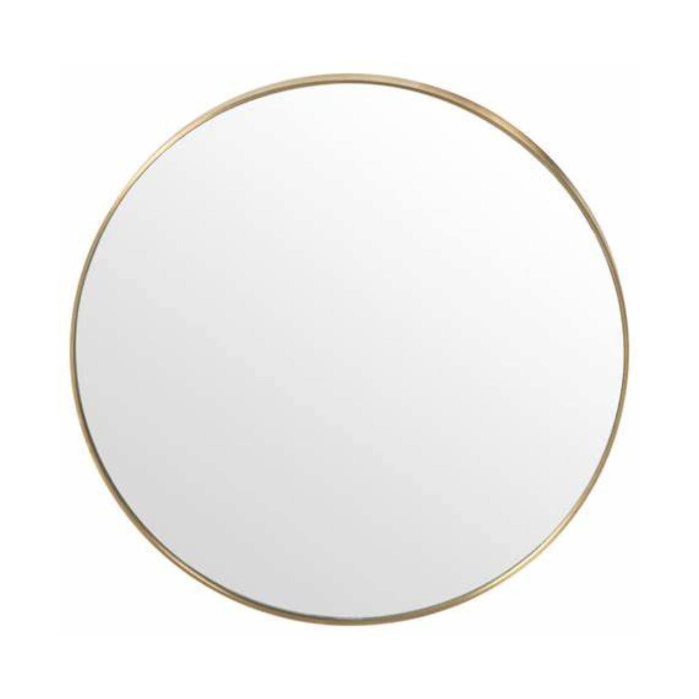 Bell Round Polished Brass Mirror