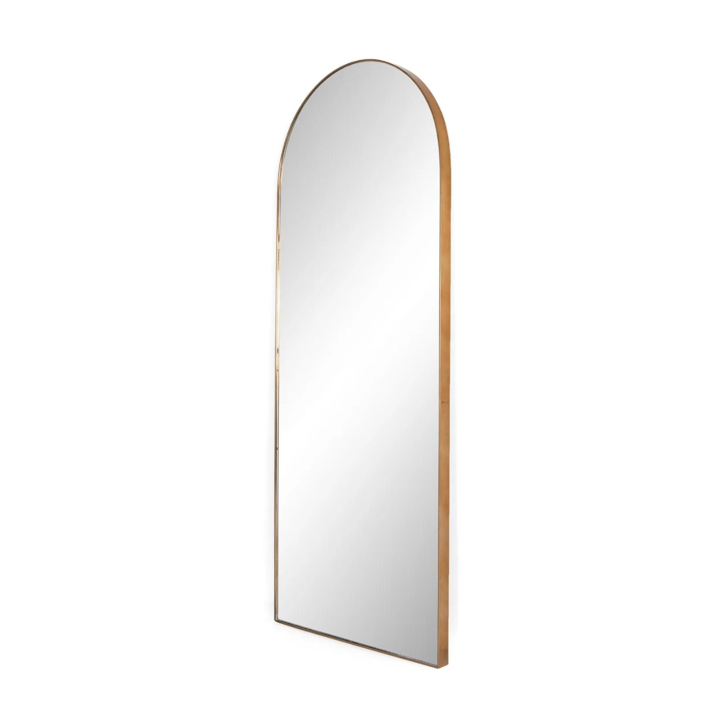 Georgina Polished Brass Floor Mirror