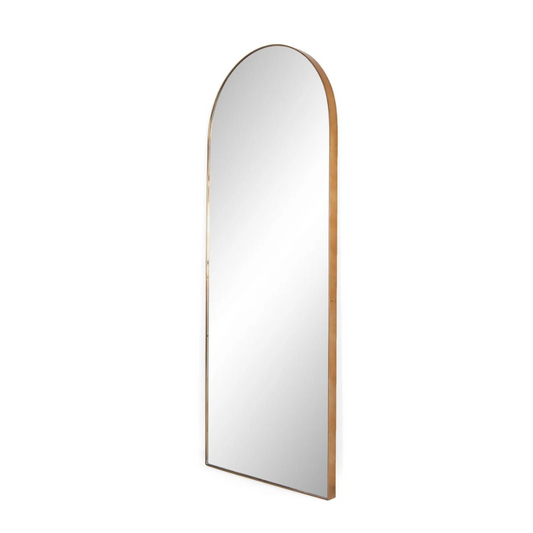 Georgina Polished Brass Floor Mirror