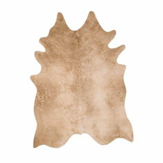 Faux Cowhide Tan Area Rug