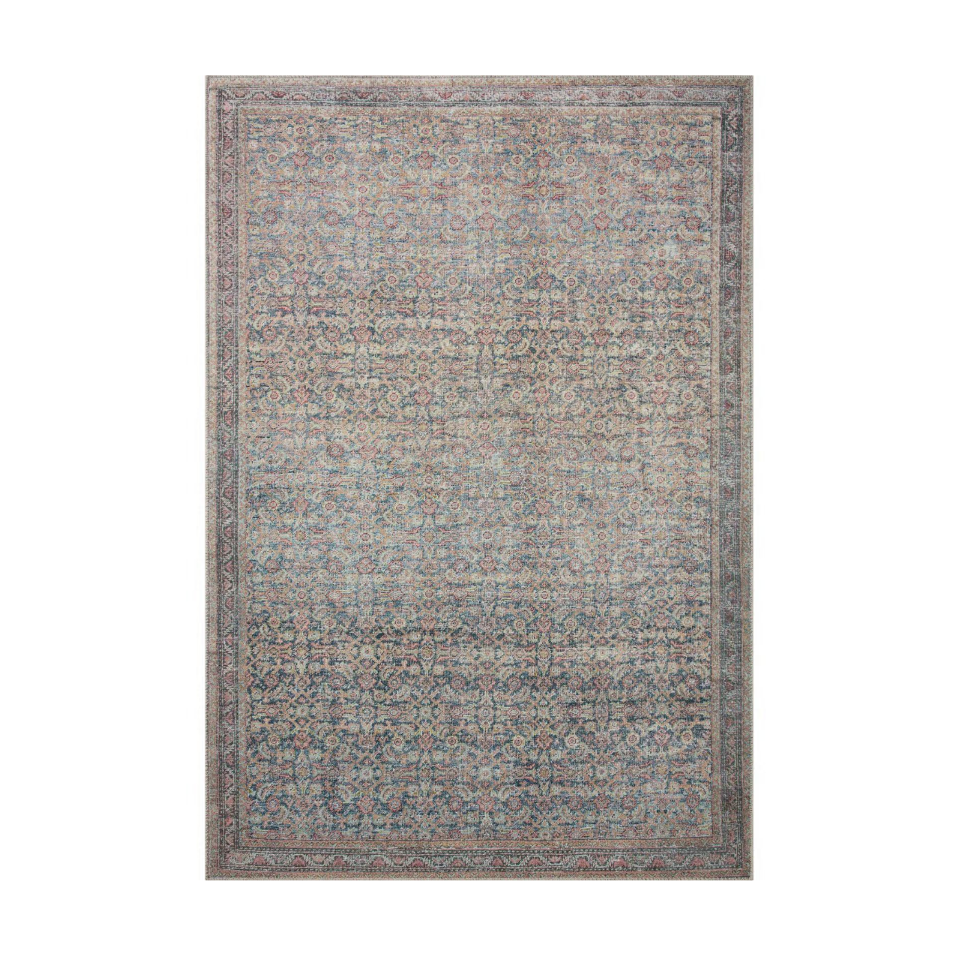 Pink and Blue Adrian Area Rug